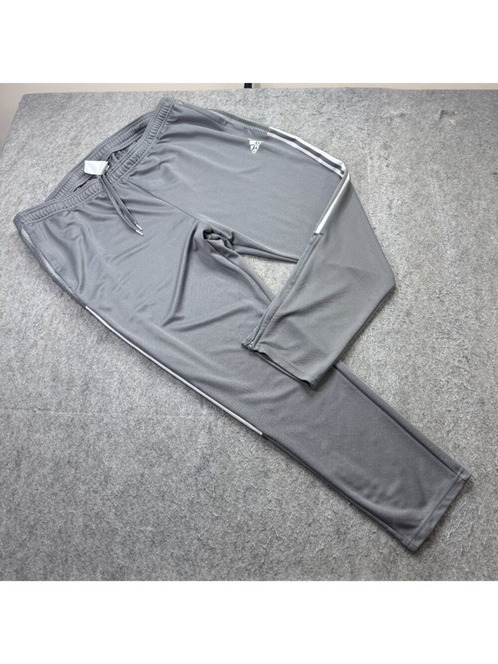 Adidas Tiro 21 Soccer Pants Men 4XL Gray White 32" Ankle Zip Tapered Knit